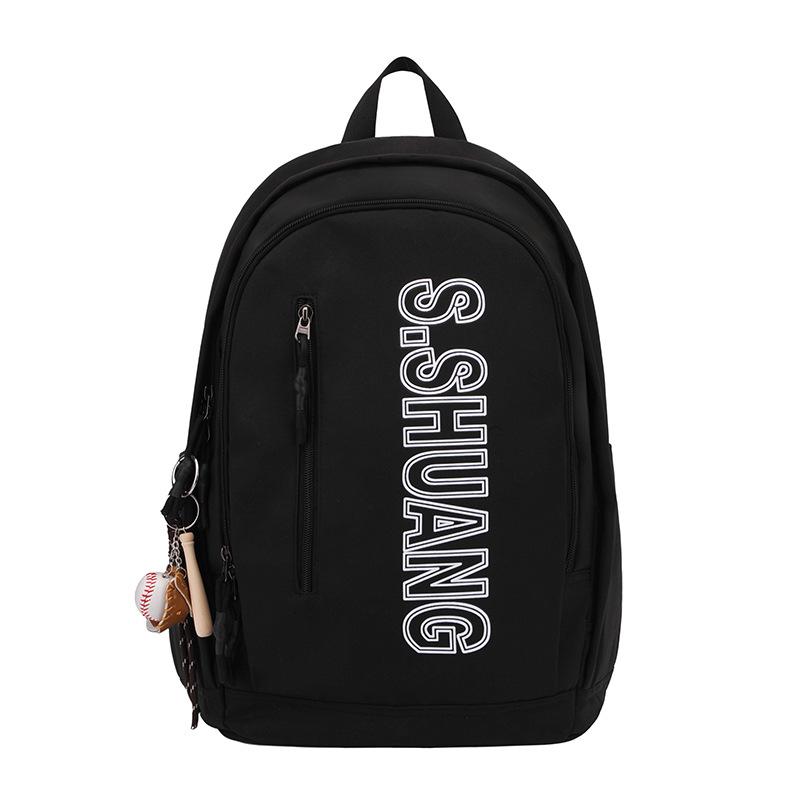 Schoolbag New Large Capacity American Trendy Cool Simple Fashion Versatile ins High Value School Bag Junior High School Student Backpack