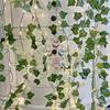 Artificial Light Faux Cherry 10 Ft Garland String Blossom Garland Green Creeper