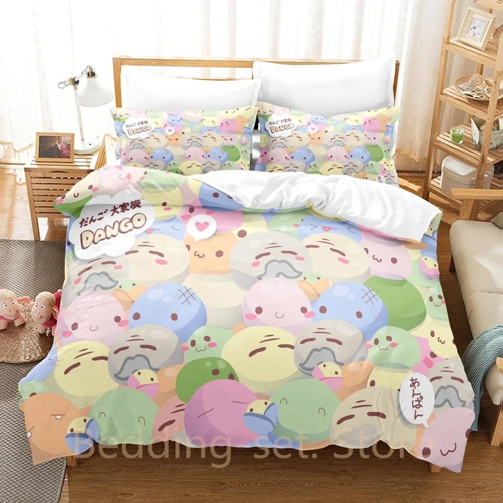 Neues Dango Clannad Bettwäsche-Set Einzelbett Twin Full Queen King Size Bettset Erwachsener Kind Schlafzimmer Bettbezug-Sets Anime Bettlaken-Set