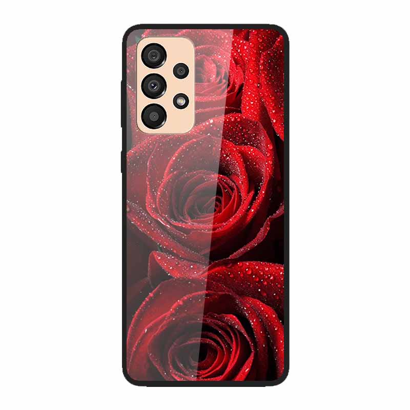 Case for Samsung A33 5G Cover Fashion Tempered Glass Phone Covers for Samsung Galaxy A33 A53 A73 5G Case Bumper A 33 Protective