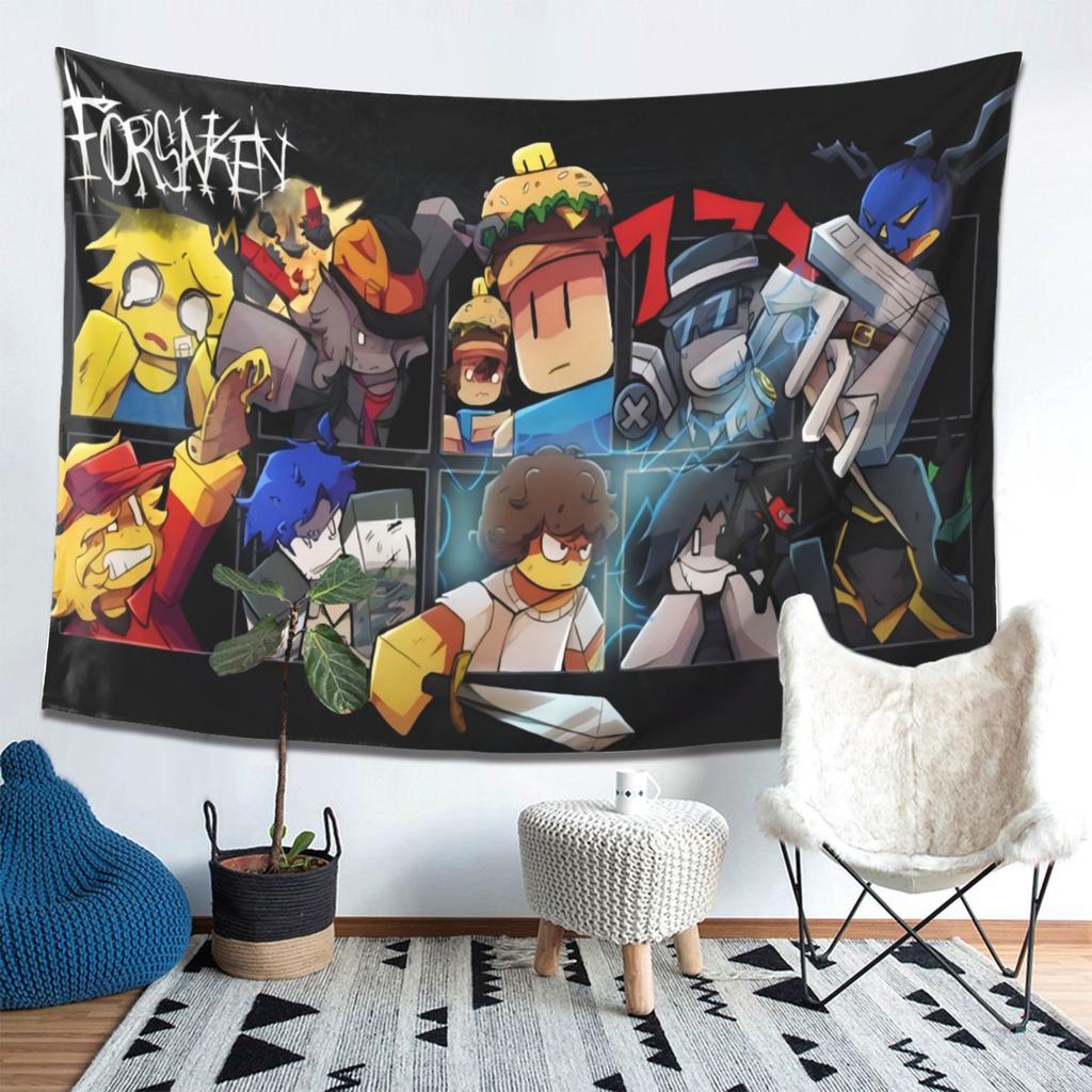 1pc Forsaken Game Characters Collection Tapestry Smooth Texture Premium Material for Living Room Bedroom Office Party Wall Art H