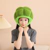 Green Plush Brokkoli Hat Brokkoli Headgear Novel Funny Brokkoli Caps Cartoon Vegetable Hat Halloween Cosplay Costume