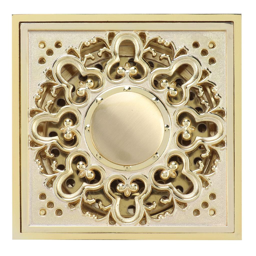 Gold Floor Drain Set Bathroom Toilet Deodorant AntiOdor AntiClogging Strainer Accessory(Shallow