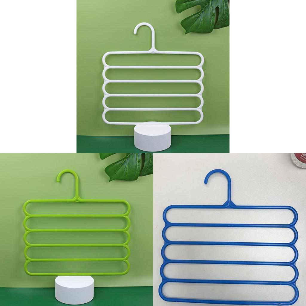 Modern Plastic 5tier Pants Rack With Multiple Storage For Closet Organization