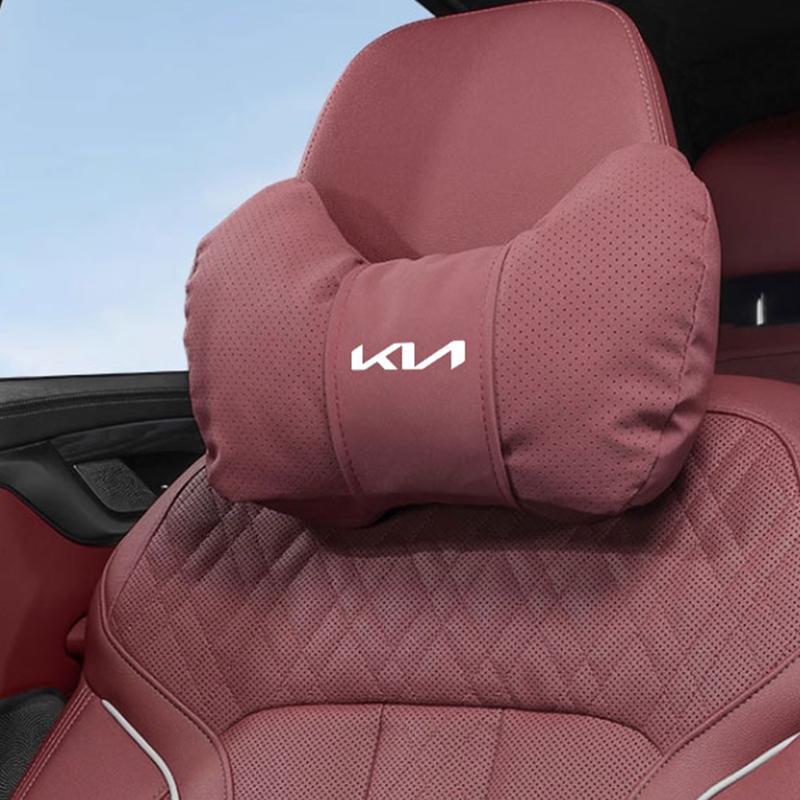 High-end Leather Car Seat Headrest Memory Foam Comfort Neck Pillow For Kia Sportage Ceed Picanto Rio Niro K7 K5 K8 Ray XCeed K9