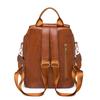 New Korean version backpack women's fashion PU soft leather texture British college style schoolbag retro backpack travel