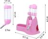 3 in 1 Hamster Hanging Water Bottle 80ml Pet Auto Dispenser with Base for Dwarf Hamster Mouse Rat Hedgehog