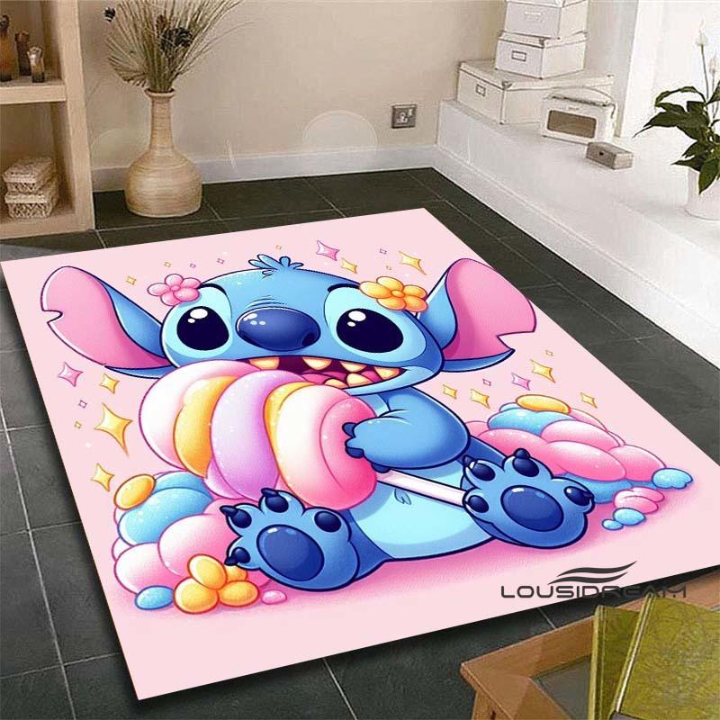 3D Cartoon Sci-fi Movie (Stitch) Rug, Suitable for Living Rooms, Children's Rooms, Bedrooms, Sofas, Doormats, and Other Home Déc