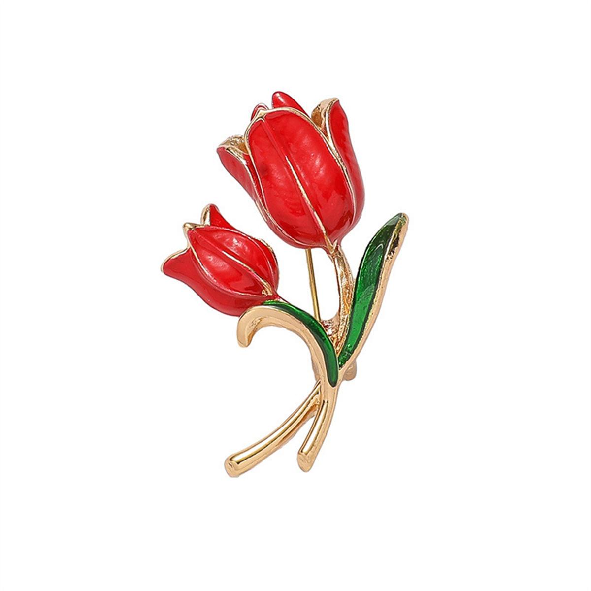 1Pc Elegant Romantic Tulip Brooch Fashion Charm Pin Trendy Personalized Jewelry Accessories Party Birthday Gift Trendy Unique