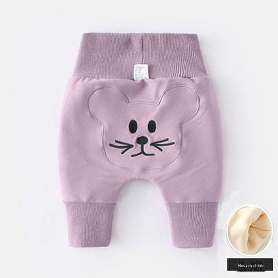 Baby-Baumwollhose mit hoher Taille und Bauchschutz – Atmungsaktive PP-Hose für Kleinkinder für Frühling, Herbst und Winter