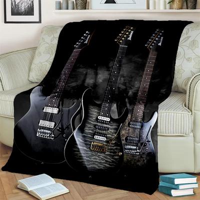 HD Classical Guitar Electric Guitar Blanket,Soft Throw Blanket for Home Bedroom Bed Sofa Picnic Travel Office Cover Blanket Kids