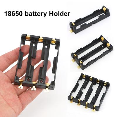 2pcs 18650 Battery SMT 1X 2X 3X 4X Solt Port Holder SMD Battery Box Storage Case Container Power Bank Bronze Pins Rechargeable