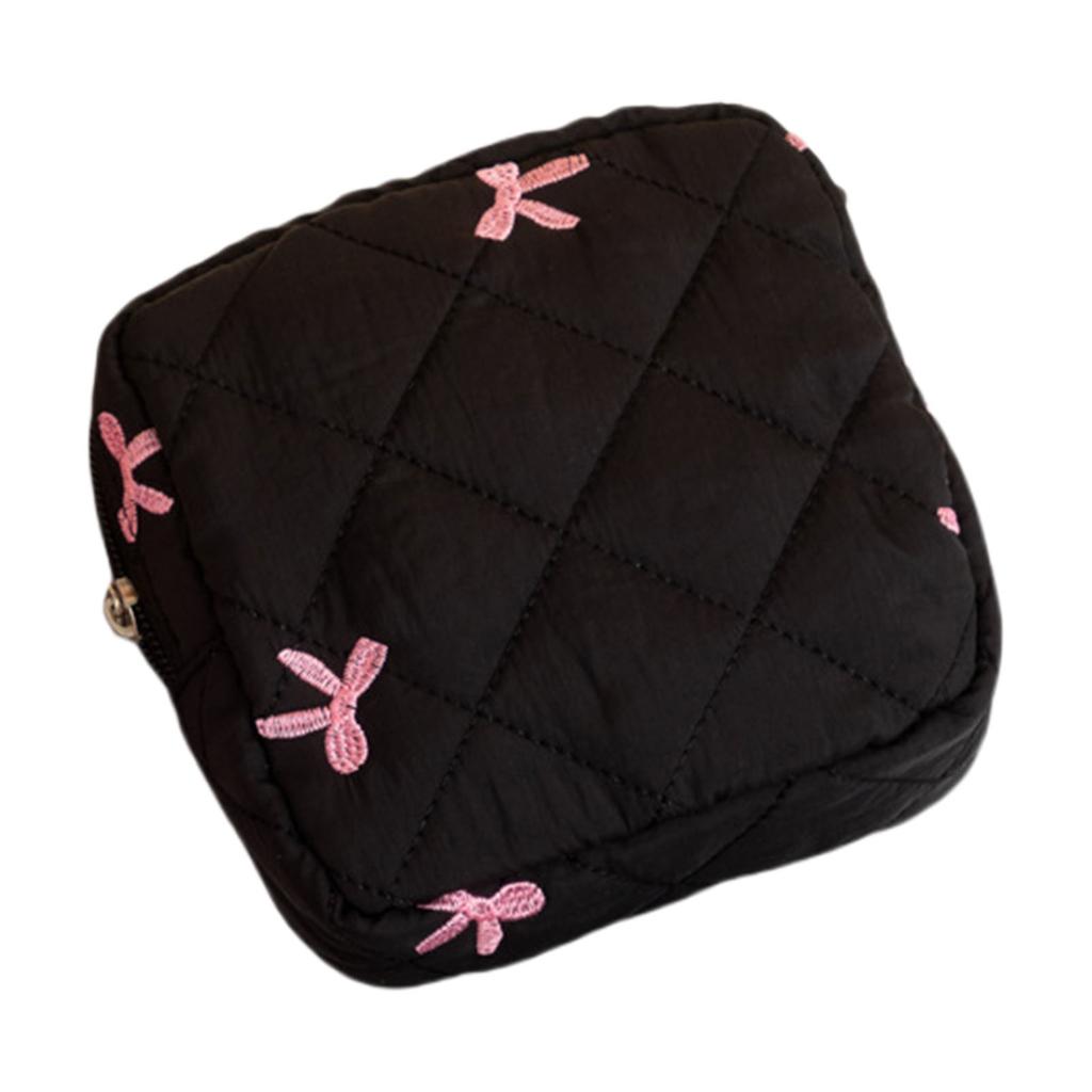 Förvaringspåse för sanitetsbindor med fjärilsknut, bärbar hållare för feminin hygien, tampongorganisatör för resor och daglig användning