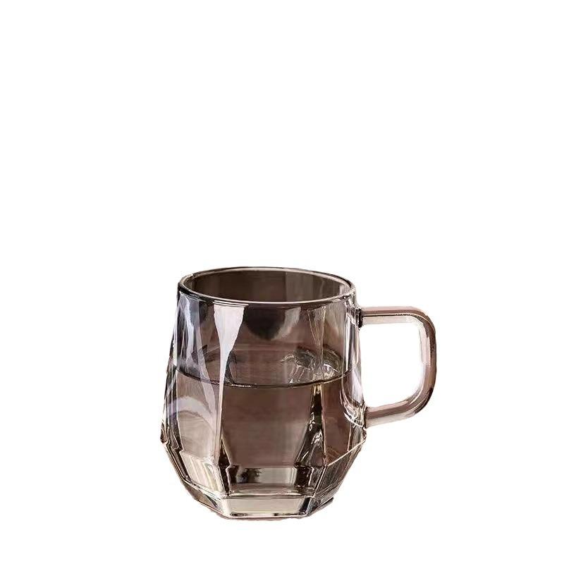 2026 Nuovo Set di Bicchieri in Vetro con Manico Esagonale Vetro Borosilicato Alto Bicchieri per Latte Caffè Tè Acqua per Casa Hotel Ristorante