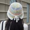Fisherman Hat Women's Versatile Japanese Autumn and Winter Basin Hat Warm and Fashionable Colorful Face Showing Small Bucket Hat