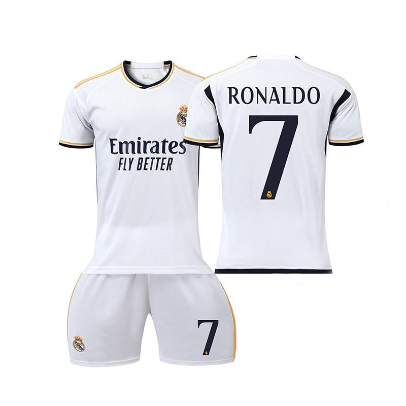 Conjunto Deportivo Infantil, Real Madrid Ronaldo Blanco Poliéster, Comodidad Transpirable