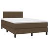 Slatted Bed Base with Mattress - Maison Exclusive - 120x200 Cm - Dark Brown - Adjustable Headboard