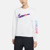 Nike Sportswear Logo Print Fleece Crewneck Sweatshirt Women Sweatshirts White DC3941-100