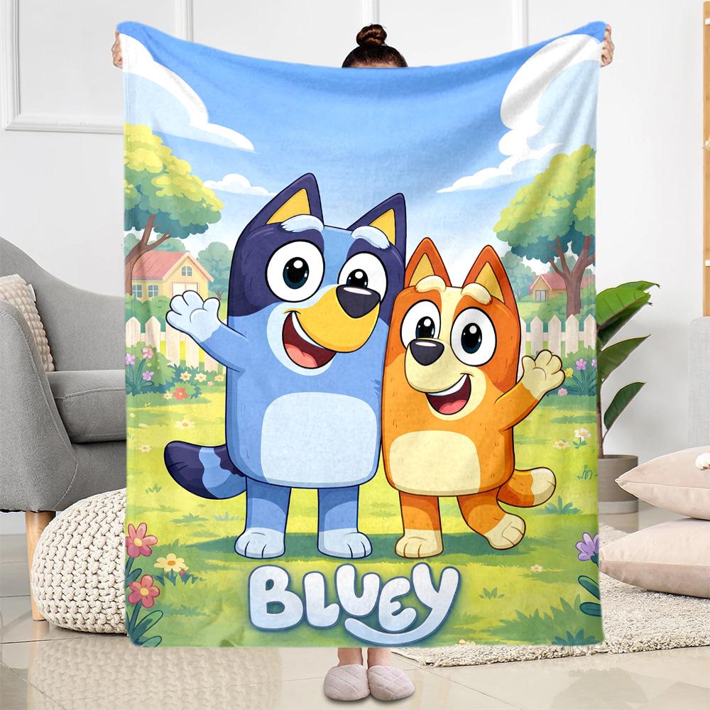 Bluey Puppy Bond. Blanket Durable Comfort Suitable for Sofa Seaside Bed All-Season Use Stylish Decor Ideal Gift For Birthday Valentine'S Day