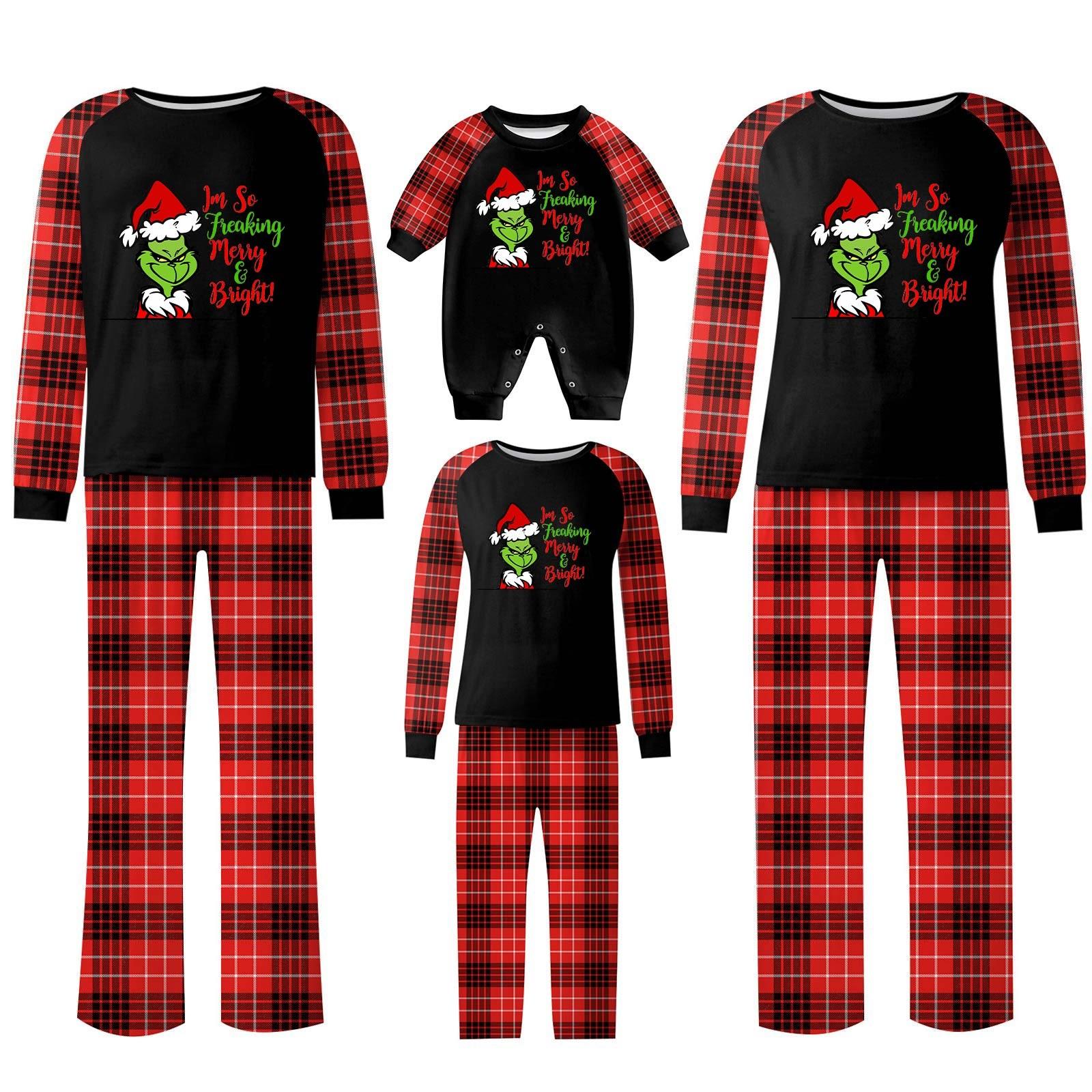 

Комплект из топа и брюк с рождественскими принтами для всей семьи Одинаковые комплекты для всей семьи