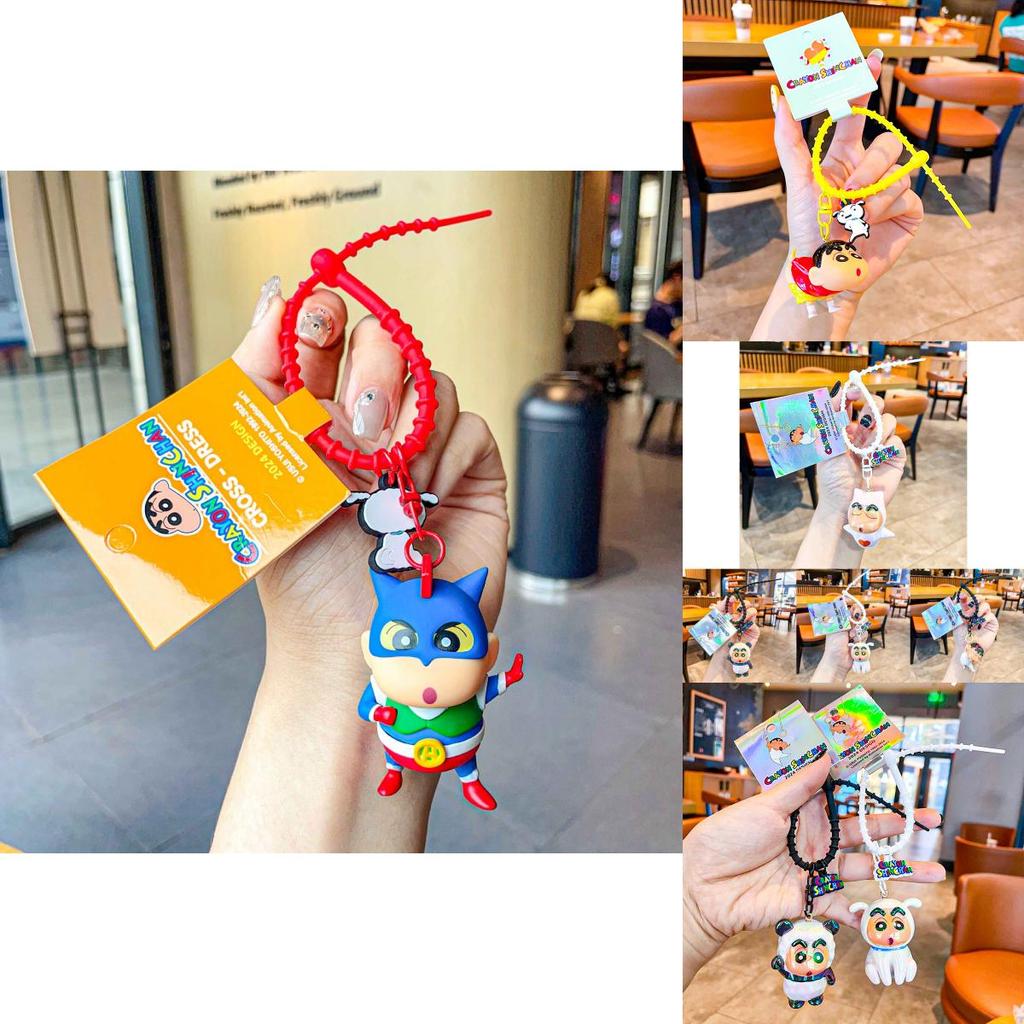 Adorable Crayon Shin-chan Pvc Alloy Keychain Cute Cartoon Pendant For Gifts And Accessories