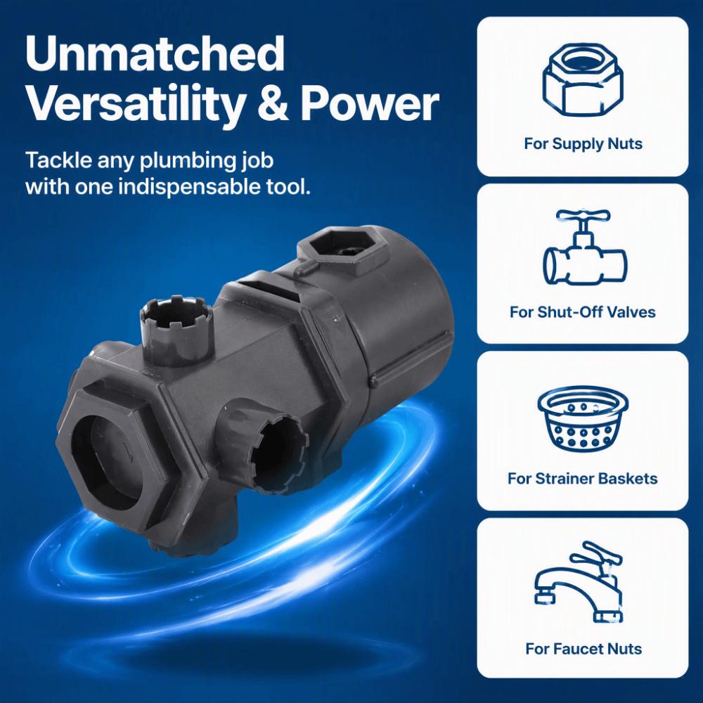 Durable Faucet Wrench Professional Sink Repair Wrench All-in-One Plumber Hex Tool Kitchen