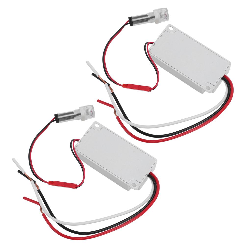 2 Pcs Cellule Photoélectrique Interrupteur Sensible à la Lumière Capteur Auto Marche Arrêt Crépuscule à l'Aube Capteur Contrôle d'Éclairage Public