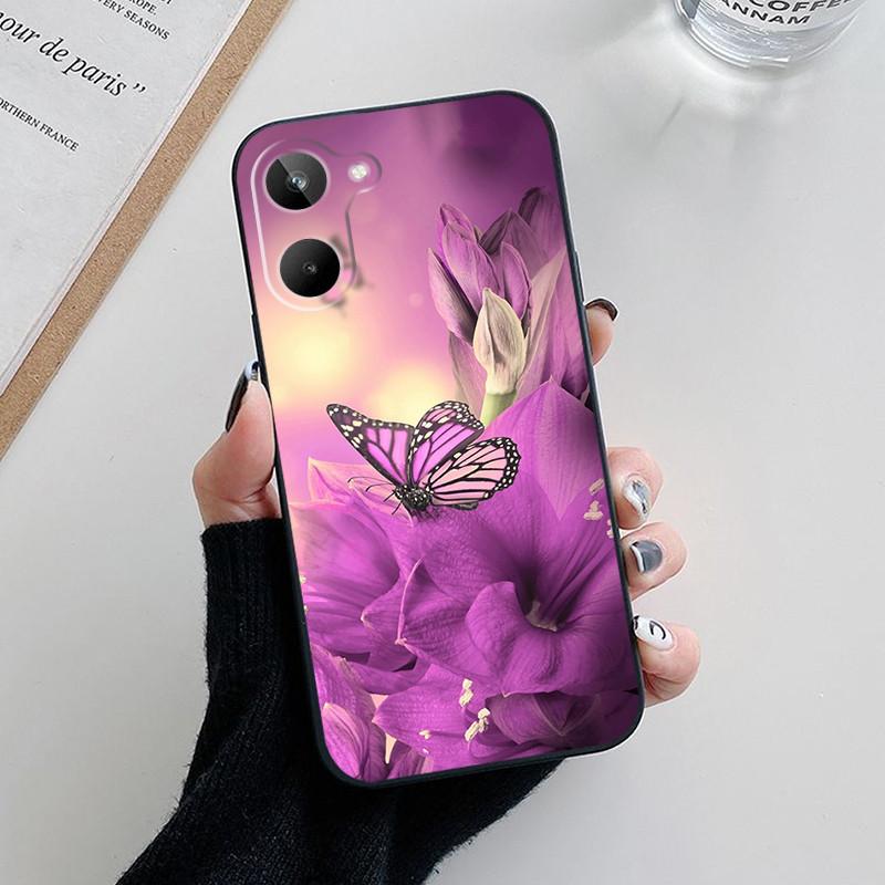 Für Realme 10 4G Hülle Lieblicher Panda Blume Weiche Silikon Handyhülle Für Realme 10 Pro+ Plus Funda Coque Realme10 Pro Plus Capa