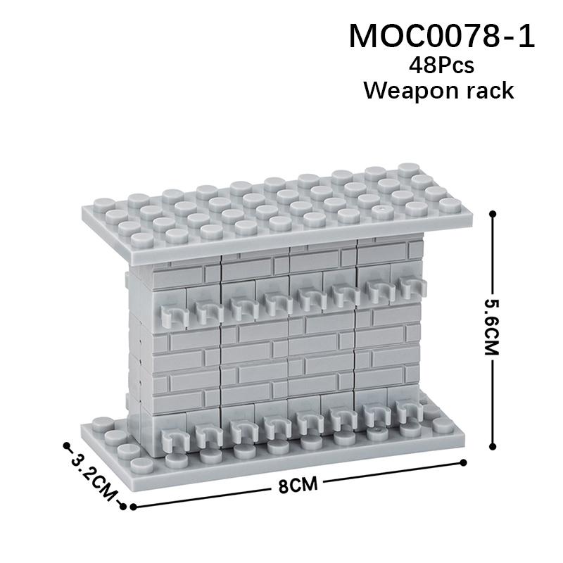 MOC Weapon Rack Bricks WW2 Gun War Military Sniper Rifle Compatible Figure Building Blocks Friends Gift Toys For Children Adults