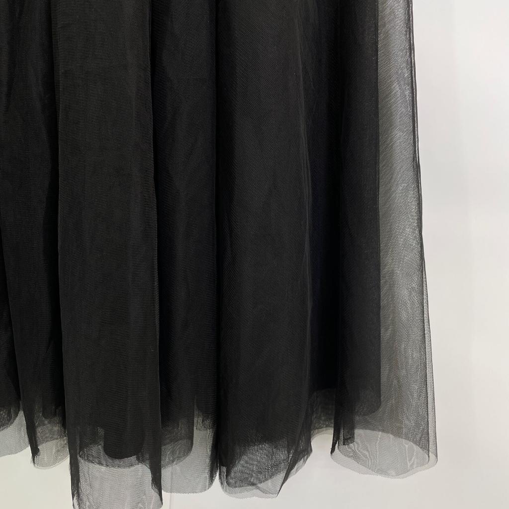 CLANE 15109-6012 23AW BLACK VOLUME LONG PANIER SKIRT Tulle Long Skirt Skirt 2 blackUsed