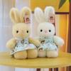New Pastoral Rabbit Doll Plush Toy Floral Skirt Bunny Doll 8 Inch Grab Doll Wedding Throw