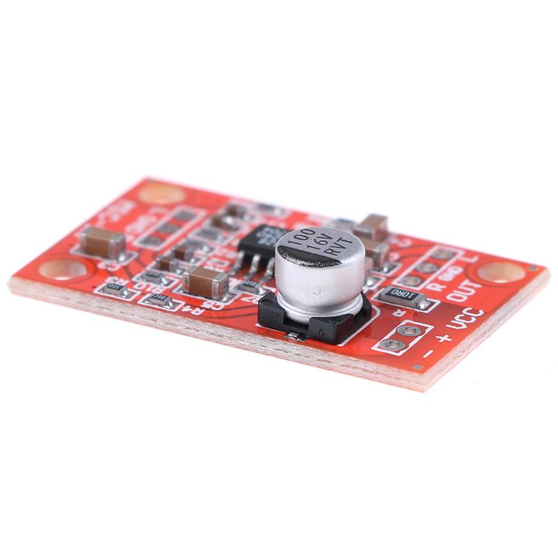 Ad828 Stereo Dynamic Microphone Preamplifier Board Mic Preamp Dc 3.7V-15V 12V