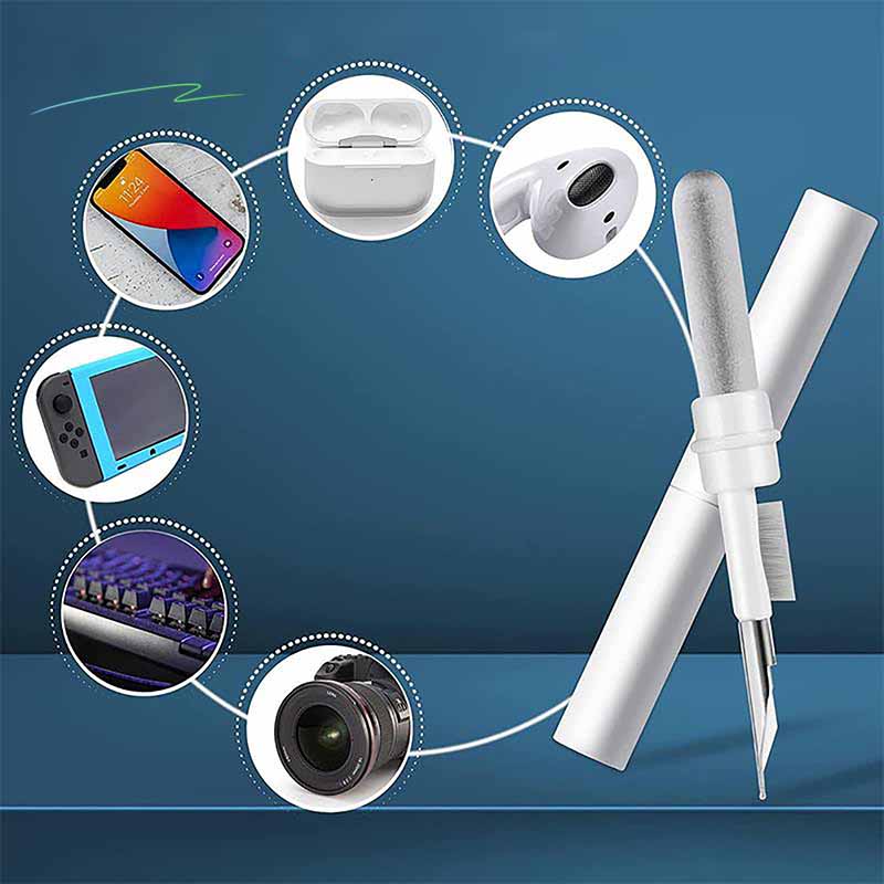 Bluetooth Earbuds Cleaning Pen Multi-Function Dust Removal Tool Earphone Cleaning Brush for AirPods/Headphones Portable Hygienic Accessory Kit