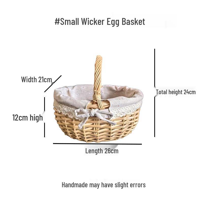 Handgeflochtener Rattan-Eierkorb für Blumengestecke: Ideales Geschenk für beste Freunde und DIY-Projekte