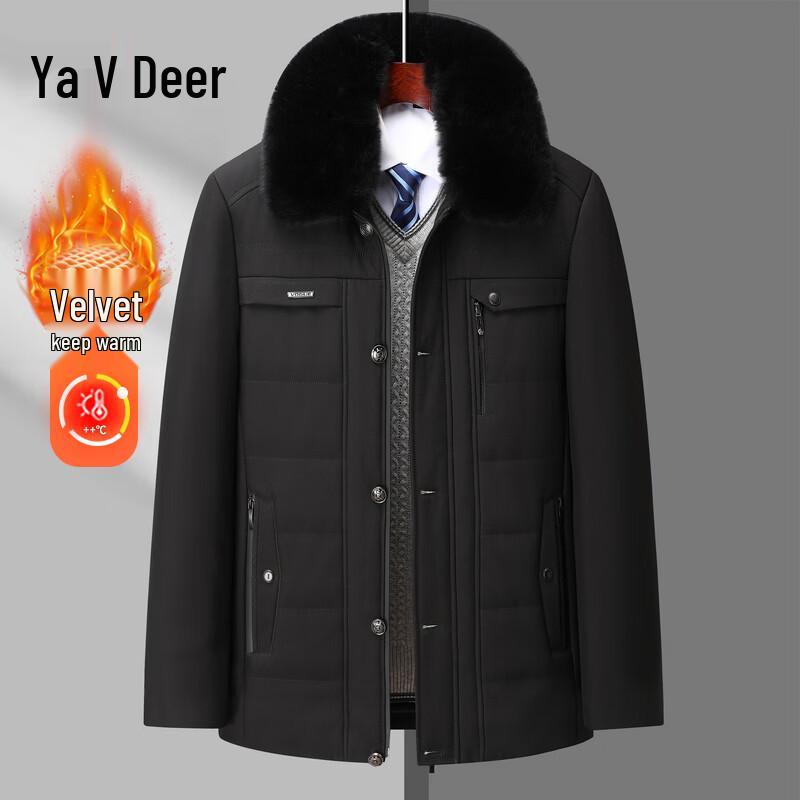 Yalv Men s Winter Fleece Lined Cotton Jacket XL