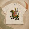 Knight Dragon Shirt: Medieval Fantasy Folk Art Comfort Colors Tee