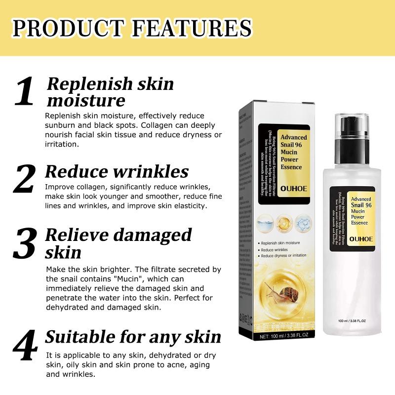 Potent Essence with Snail Collagen for Skin Barrier Repair and Moisturization