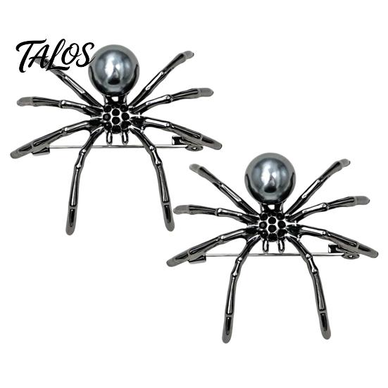 Retro Insect Pin 1/2Pcs 3D Spider Brooch for Halloween, Horror Alloy Metal Clothing Pins Lapel Pin, Clothes Jackets Backpacks Costume Accessories