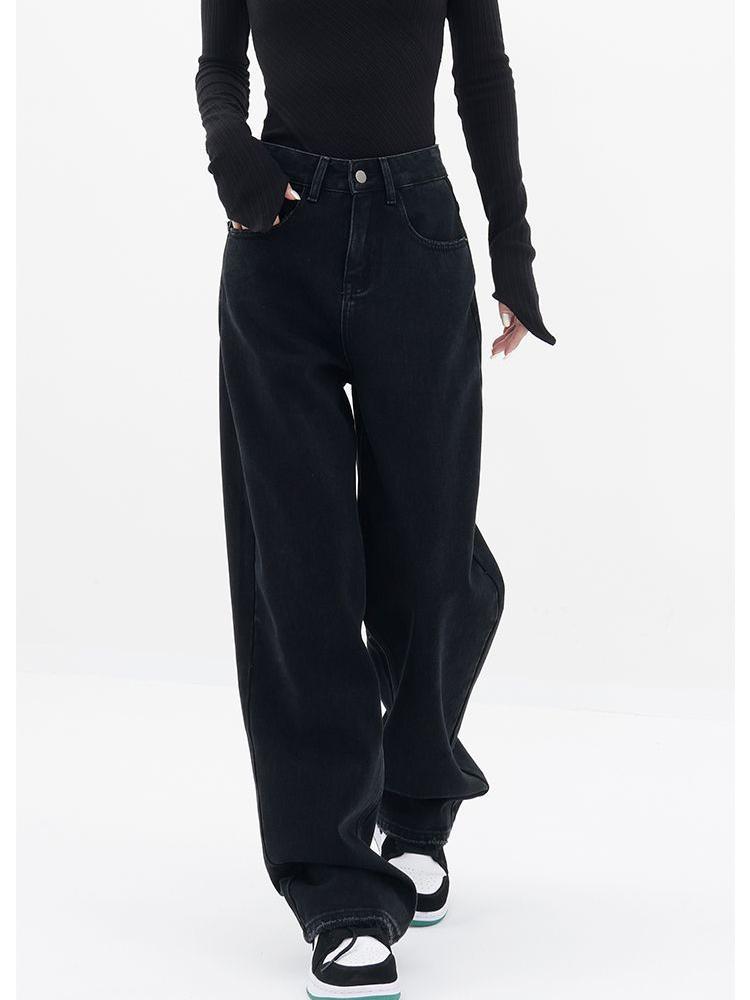 American Fashion Vintage Loose Jeans Women High Waist Vintage Y2k Harajuku Denim Trousers Female Retro Casual Wide Pants New