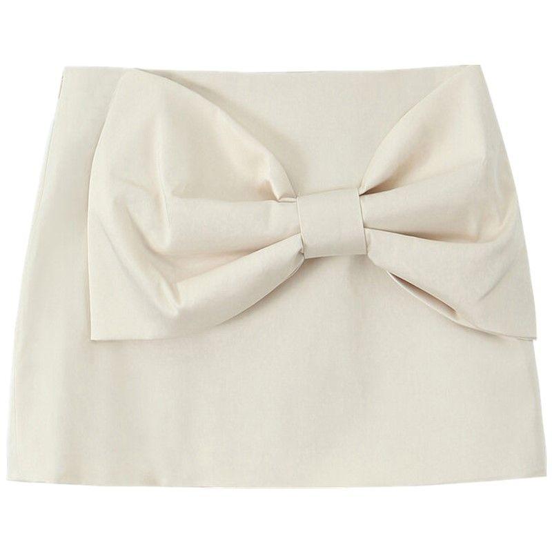 

Fashion Style 2024 Autumn New Women s Clothing Bowknot Decoration Silk Satin Texture Mini Skirt 1255503 Picture color L