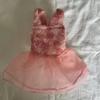 Rose Flowers Small Dog Dress Pink Puppy Pet Clothes Casual Cat Skirt  Wedding