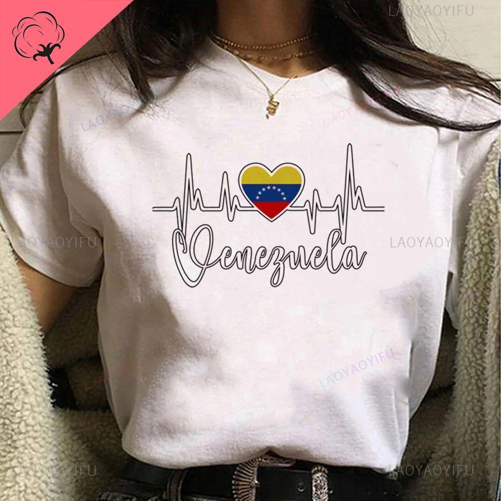 Venezuela En El Corazon Venezuelan Pride Graphic T Shirts Unisex Unisex UNISEX Cotton T Shirts Fashion Ropa Hombre