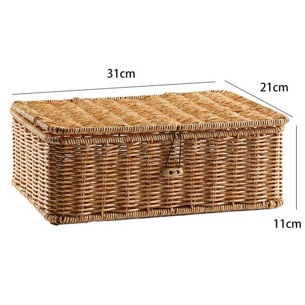 Organizer Basket with Lid Elegant Nordic Style Storage Bin for Bathroom Nursery Bedroom Practical Home Decor Gift