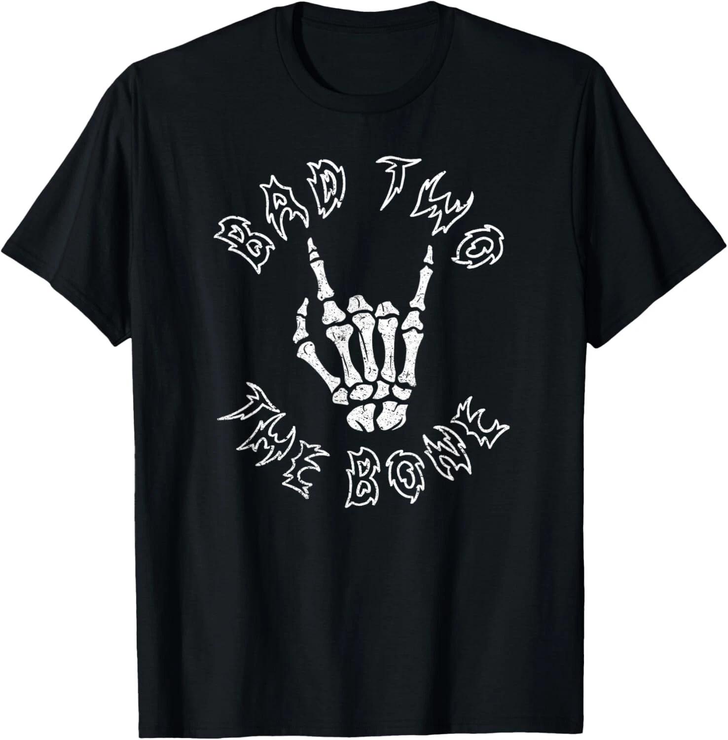 Bad Two The Bone 2 Years Old Birthday 2nd Toddler Halloween T- Shirt M