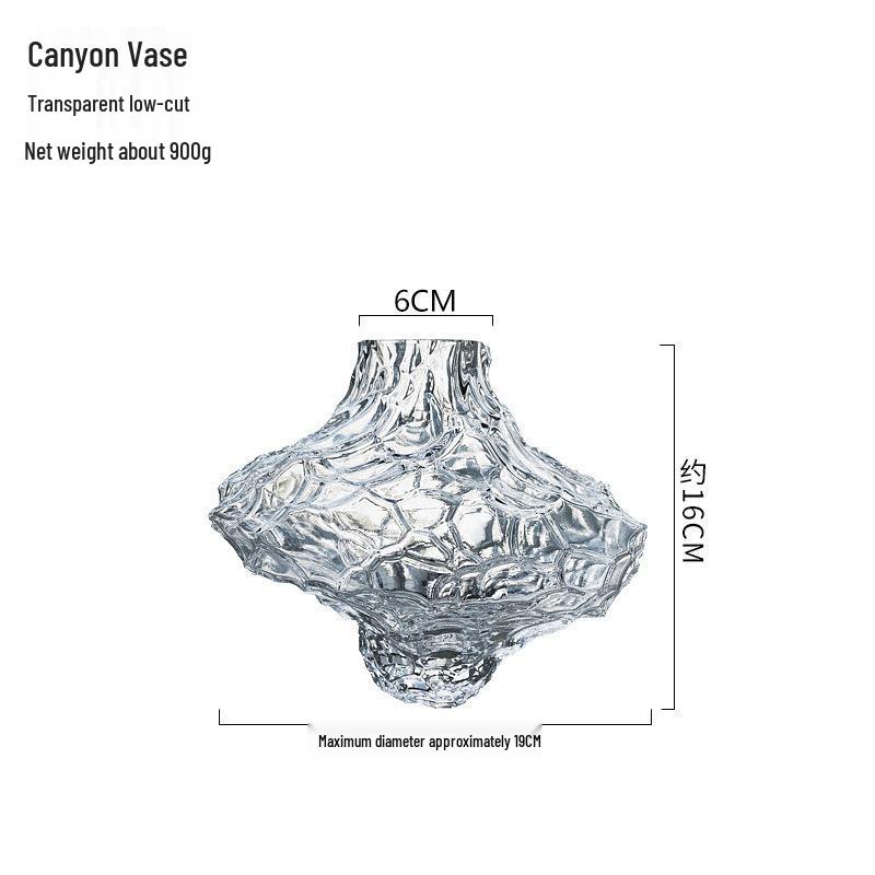 Vază Nordică Irregulară din Sticlă Valley: Decor elegant pentru casă pentru sufragerii și camere model