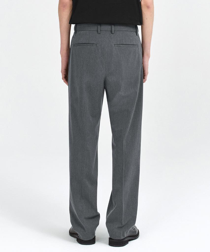 MUSINSA STANDARD Straight Hidden Banding Slacks [Medium Gray]