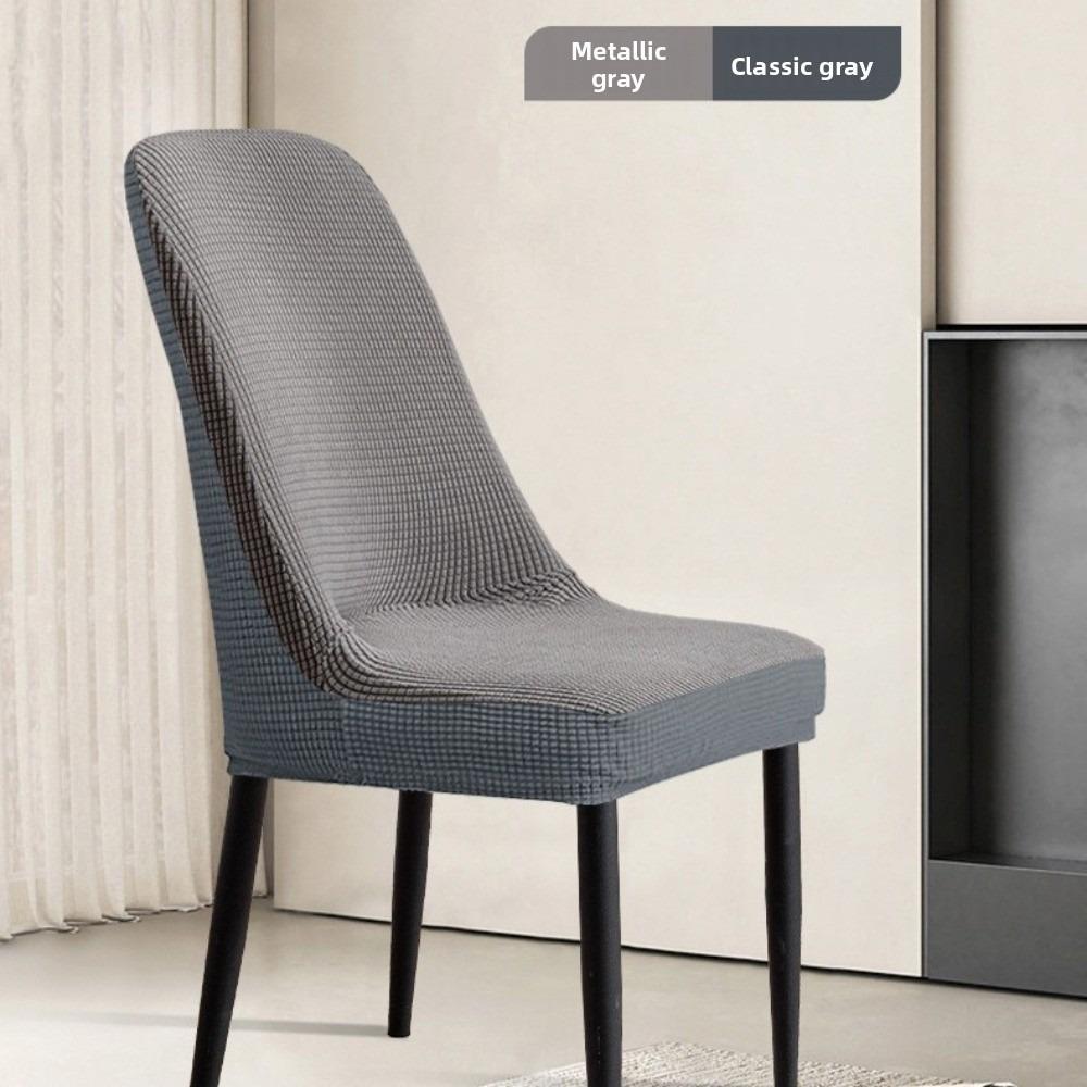 Stretchable Chair Covers Set Universal for All Seasons with Backrest Solid Color Dining Table Seat Cushions