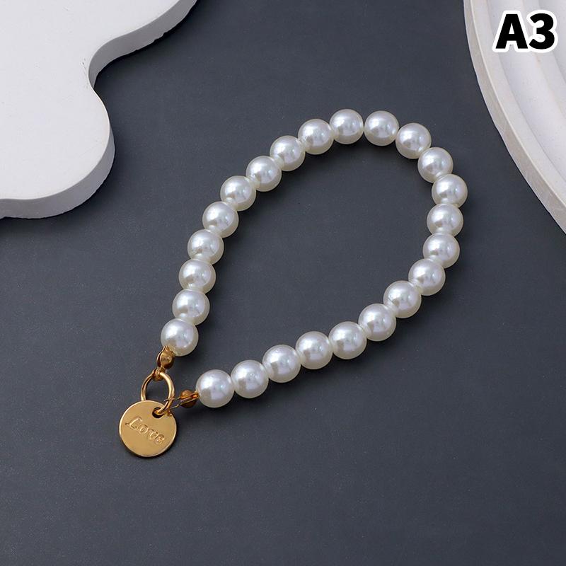 Simulation Pearl Keychains For Aorpods Bag Car Pendant Beaded Key Simple Decoration For Women Mobile Phone DIY Jewelry Decor