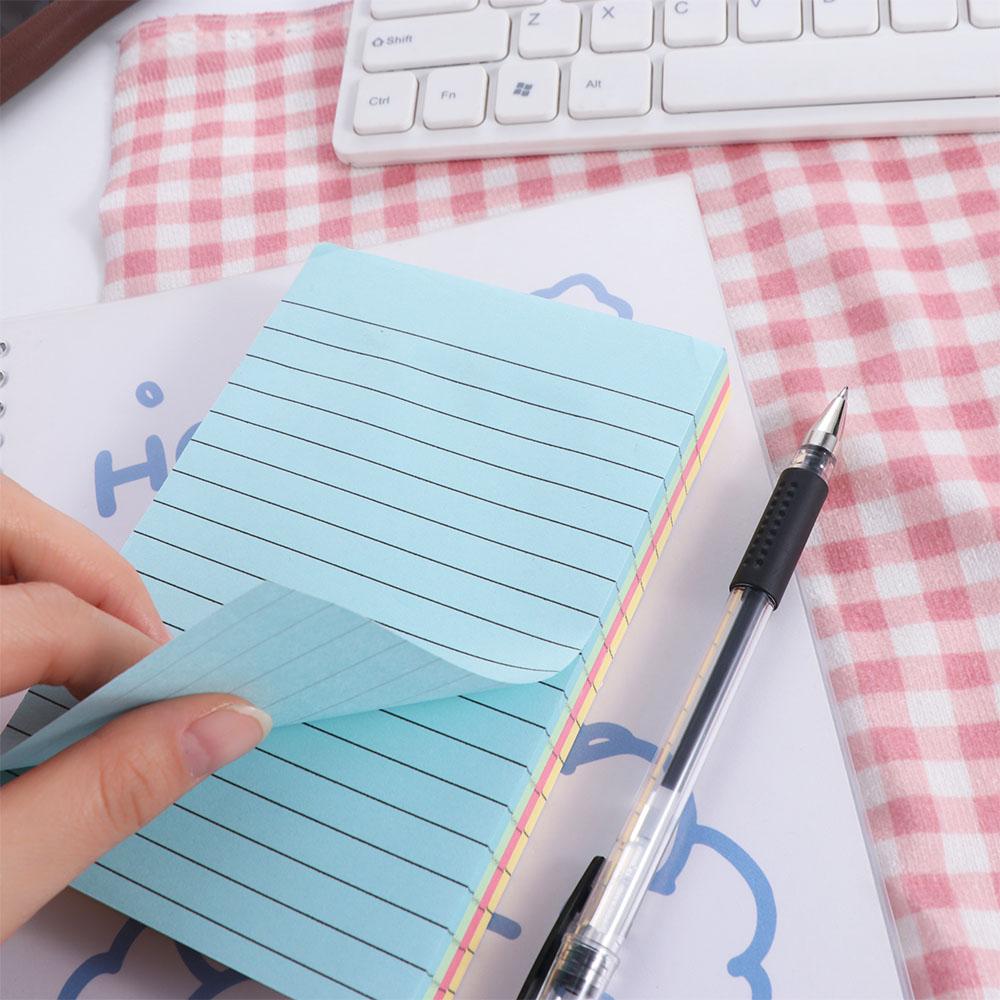 200 Sheets Self-adhesive Memo Pad Paper Diary Student Writing Marker Line Sticky Notes  Notepad