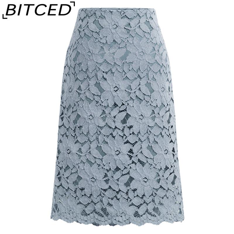 BITCED Women's Fashion Casual Solid Color Print Summer Spring Skirt